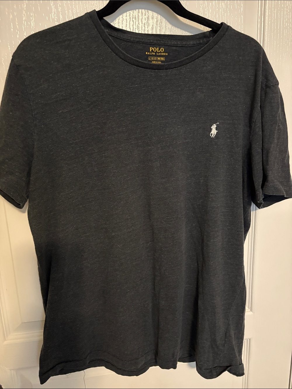 Polo by Ralph Lauren Men's Short Sleeve Tee - Charcoal with White Logo